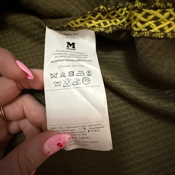 Missoni - Green Checkered Print Dress - Crossback Detail - size 6 - Beautiful - Picture 13 of 16